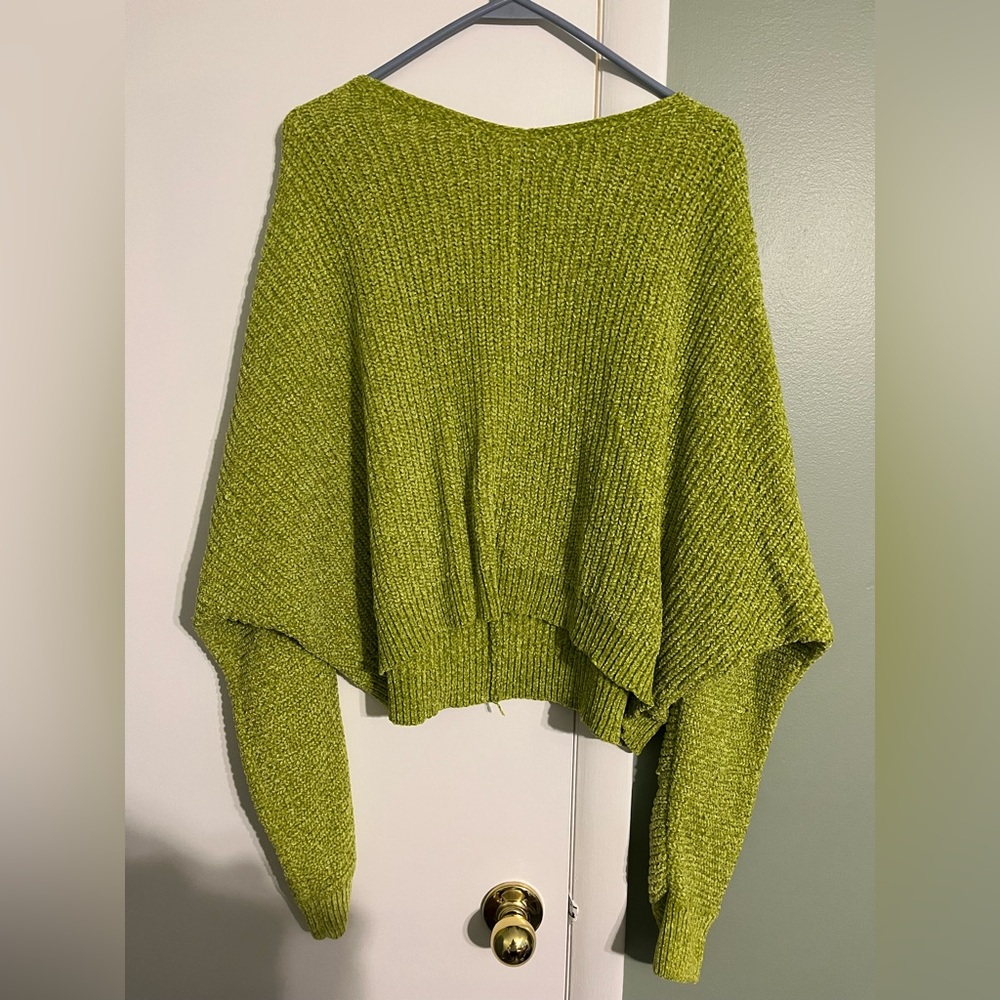 Double Zero Lime V-Neck Sweater - Large - image 2